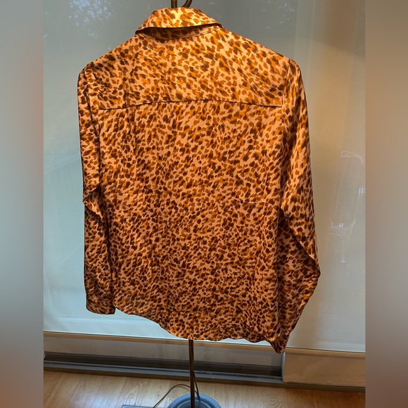 Ann Taylor Leopard Print Silk Blouse - Picture 3 of 3